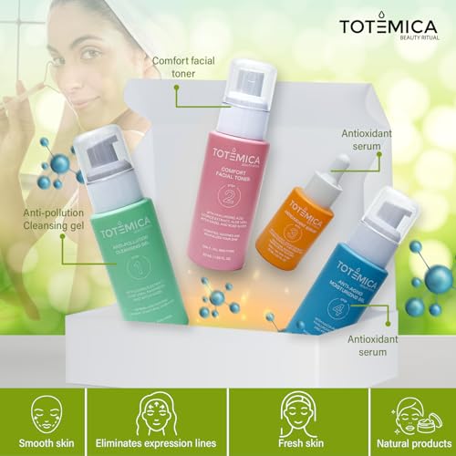 Skin Care Set, 4-Step Ritual Skin Care Kit - Cleanser, Toner, Serum & Moisturizer for Dry Skin – Vegan, Cruelty-Free, Natural Ingredients for All Skin Types - Skincare with Anti-Aging