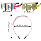 XIMA 10PCS Headbands for Toddlers, Rainbow Glitter Star Girls Headbands for Teens Kids Children Hair Accessories (10PCS Star Headbands)