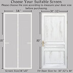 Upgraded Magnetic Screen Door Thicker Fiberglass Mesh,36 Longer Magnets,Screen Door Mesh Magnetic Closure for Single Door,Retractable Magnetic Door Screen,Fit Doors to 32x80 Inch White
