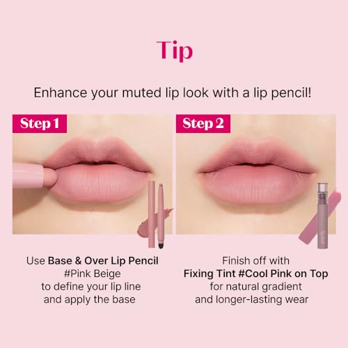 ETUDE Fixing Tint #19 Coral Breeze (4g) | Long Lasting High Pigmented Liquid Lipstick | Waterproof Lightweight Matte Finish Lip Stain | Full Coverage | Korean Makeup, Kbeauty