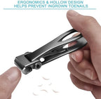 Straight Nail Clipper, Toe Nail Clippers for Thick Toenails with 17mm Wide Jaw Opening, Extra Big Toenail Clippers for Cutting Ingrown Toenails, Heavy Duty Nail Clippers, Adult, Boys, Seniors