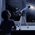 AOMEKIE Telescopes 40/400 with Tabletop Tripod 2 Eyepieces Portable Telescopes for Astronomy Beginners with Finderscope and Compass,Space, Gifts