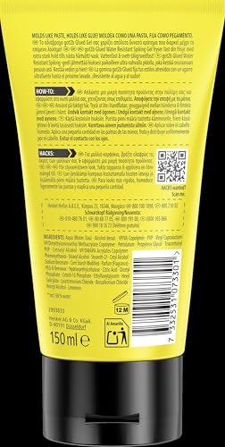 Got2B Schwarzkopf Glued Spiking Glue Hair Gel, Water Resistant, Strong Hold for Up to 72 Hours, 150 ml,package may vary