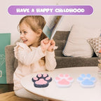 3pcs Big 5.5in Thin Squishy Cat Paw Squeeze Toys,Cute Kawaii Squishies,Cat Paw Fur Ball,Jelly Kitty Paw Squishy Funny for Adults Kids (3pcs Black+Pink+Blue Big 5.5in Thin)