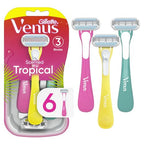 Gillette Venus Tropical Value Pack 6 Disposable Razors 3 Blades
