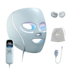 Shark CryoGlow LED Face Mask with Under-Eye Cooling, Anti-Ageing & Blemish Repair, Red & Blue LED, Infrared Light Therapy, USB-C, Remote Control, Storage Bag, Adjustable Straps, Blue Frost, FW312