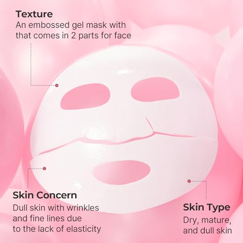 Torriden CELLMAZING Collagen Firming Gel Facial Sheet Mask (4 sheets) | Face Mask Only | 5D Collagen Complex, Amino Acid Complex, Peptide