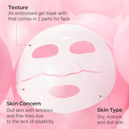 Torriden CELLMAZING Collagen Firming Gel Facial Sheet Mask (4 sheets) | Face Mask Only | 5D Collagen Complex, Amino Acid Complex, Peptide