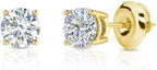 Amazon Essentials 0.25 to 1 Carat IGI Certified Solitaire Lab Grown Diamond Stud Earrings for Women in 14k Gold - 4 Prong Round Cut (G-H Color, VS1-VS2 Clarity) - Gold Stud Earrings - Stud Earrings for Women