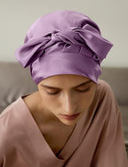 LilySilk 100% Silk Bonnet Pure Mulberry Silk Sleep Cap Womens Natural Silk Bonnet for Sleeping and Hair Care Night Hair Wrap with Long Elastic Band Stay On Lavender