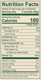 Vega Original Protein Powder, Creamy Vanilla Plant Based Protein Drink Mix for Water, Milk and Smoothies, 32.5 oz