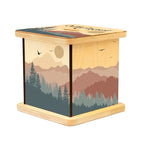 Wooden Piggy Bank for Kids and Adults, Personalized Gift Handmade in USA by BloomOwl, Custom Piggy Bank, Personalized Banks for Kids, Gifts for Baby Boys and Girls (Mountains)