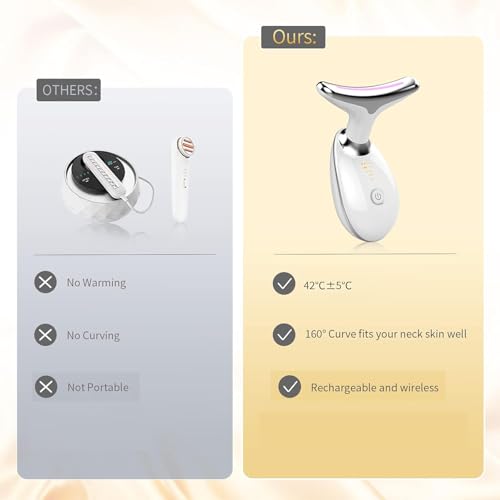 7-in-1 Led Facial Sculptor Shell-Shaped Designfor Face and Neck Care in Glossy White Color（1PC） (White)