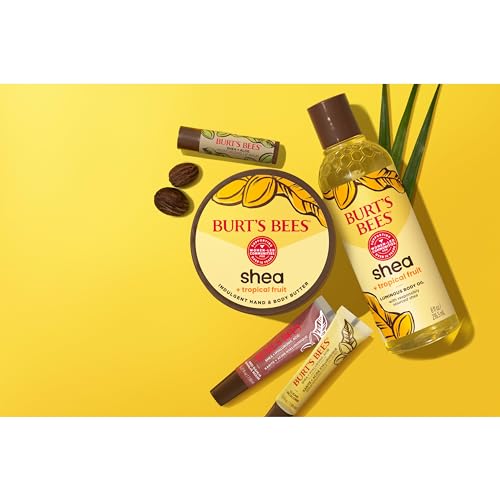 Burt's Bees Valentines Day Gifts, Shea + Tropical Fruit Indulgent Hand and Body Butter, Non-Greasy, Antioxidant Rich for Glowing Skin, Non-Irritating, Natural Origin Skin Care, 11 oz.