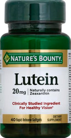 Nature's Bounty Lutein Pills, Eye Health Supplements and Vitamins, Support Vision Health, 20 mg, 40 Softgels (Pack of 2)