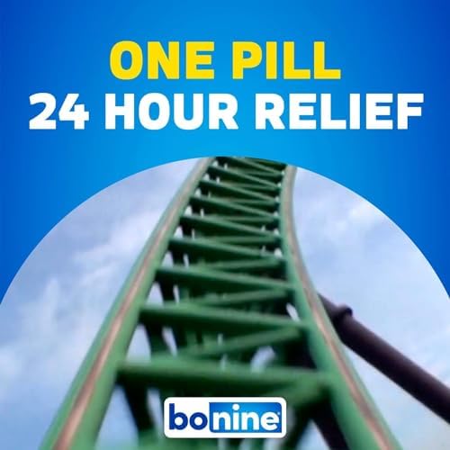 Bonine for Motion Sickness Chewable Tablets, Raspberry Flavored, 16 Tablets (3 Pack)