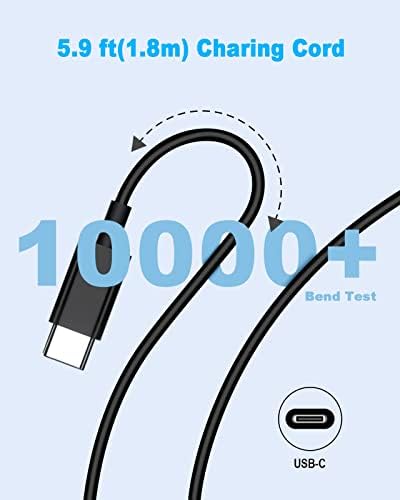 65W USB C Power Adapter, Fiattigear Type C Power PD Wall Fast Charger Compatible with Mac Book Pro, Dell Latitude, Lenovo, Huawei Matebook, HP Spectre, Acer Chromebook and Any Laptops or Smart Phones1