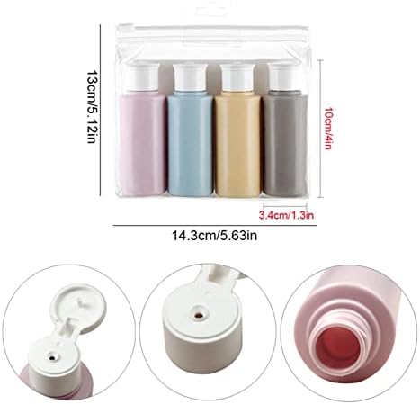 soap dispenser Portable Empty Bottles Leak Proof Free Silicone Reusable Silicone Refillable Container Cosmetic Travel Size Toiletry Containers For Shampoo Lotion Soap (4 Pcs) Liquid Hand Soap Dispense