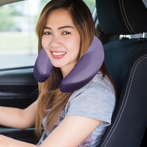 HOINCO Massage Face Cradle Cushion Universal Headrest Face Rest Neck Head Cushion for Massage Chairs Spa Bed(Purple)