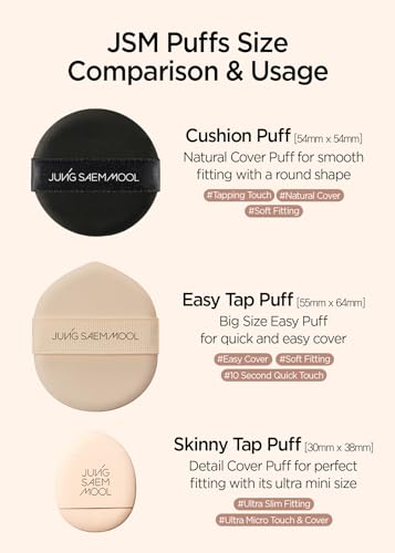 [JUNGSAEMMOOL OFFICIAL] Cushion Puff Set (10p) Black