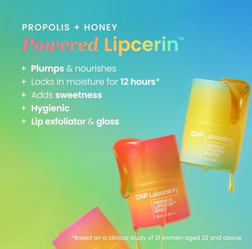 CNP Lip Duo - Honey Lip Butter Bundle | Hydrating Overnight Manuka Lip Balm & Mask, 12hrs Long-lasting Moisture, Gentle Exfoliation, Korean Skin Care