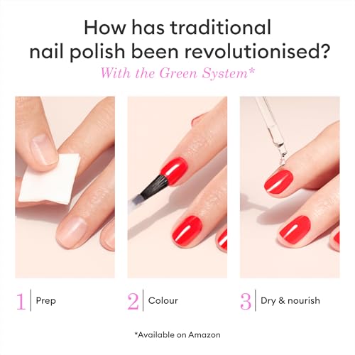 Manucurist • Green Nail Polish Bois de Rose • Natural Classic Nail Polish 9-Free • Vegan and Plant-Based Nail Polish (80%) • Manicure & Nail Care • 0.5 fl oz (BOIS DE ROSE)