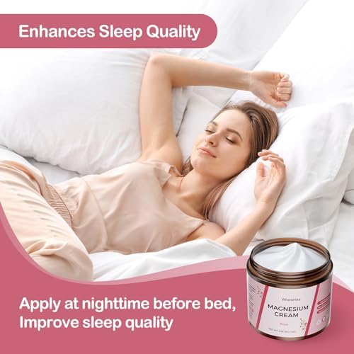 Topical Magnesium Cream for Pain and Sleep,Nighttime Magnesium Lotion for Leg Cramps,Muscle Relaxation,Calm,Deep Hydration for Body & Skin Care - Natural and Safe for Kids.