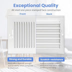 12 x 8 Inch [Duct Opening] Air Vent Covers for Wall or Ceiling - High Airflow 2 Way Steel Ventilation - Adjustable Wall/Ceiling Register, 13-3/4 Inch x 9-3/4 Inch [Overall Dimensions]