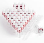 50 Pcs Sample Dropper Bottles, 3ml Mini Dropper Bottles with 2 Pcs Plastic Droppers for Traveling Essential Oils DIY Cosmetic Liquid Sample Perfume (Rose Gold)