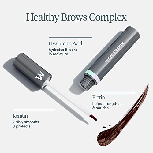 Wonderskin Dream Brow Eye Brow Gel, Long Lasting Eyebrow Gel, Waterproof, Transfer Proof Tinted Filler Eyebrow Mascara (Black)