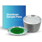 Aluminum Sample Pans for Moisture Analyzer (100 Pack) 90mm Round Lab Trays, Disposable Weighing Dishes, Foil Pan, Weight Scale Tray, Laboratory Balance Dish Plate, Moisture Tester Supplies, Pure Ponta
