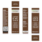 VELAMO ADVANCED Caffeine Eye Stick: Energizing & Hydrating Under Eye Balm for Dark Circles & Puffiness - Travel Essentials, Portable & Perfect for On-the-go Use, 0.1 OZ/3g 2 Pcs