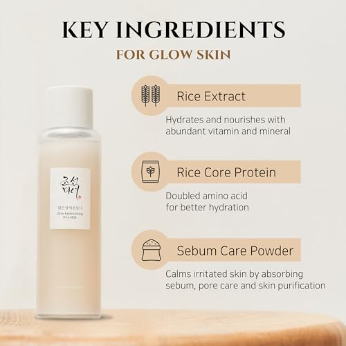 Beauty of Joseon Red Bean Refreshing Pore Mask with Glow Replenishing Rice Milk Face Toner for Dry Dull Skin