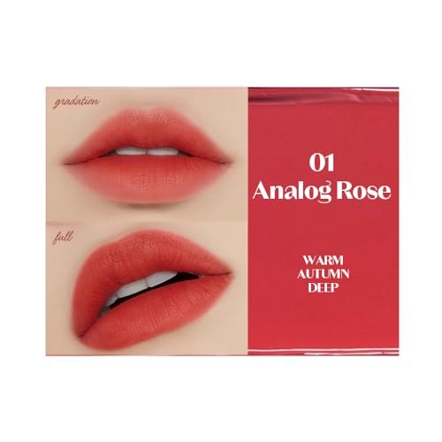 ETUDE Fixing Tint #01 Analog Rose (4g) | Long Lasting High Pigmented Liquid Lipstick | Waterproof Lightweight Matte Finish Lip Stain | Full Coverage | Korean Makeup, Kbeauty