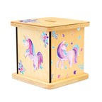 Wooden Piggy Bank for Kids and Adults, Personalized Gift Handmade in USA by BloomOwl, Custom Piggy Bank, Personalized Banks for Kids, Gifts for Baby Boys and Girls (Unicorn)