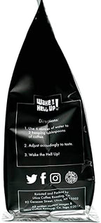 Wake The Hell Up! 12oz Ultra-Caffeinated Pistachio Ground Coffee, Low Acid, Medium-Dark Roast