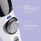 KISS Instawave Deluxe Automatic Rotating Curling Iron, Patented Automotic Spinner, 2-Way Rotation, 1” Ceramic Ionic Wand, Dual Heat Settings, 420° Max Temperature, Black & White