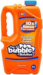 JOYIN 32 oz Bubble Solution Refills (Close to 1L/ 2.5 Gallon), Concentrated Solution for Bubble Machine, Wands, Blower, Easter (Orange)
