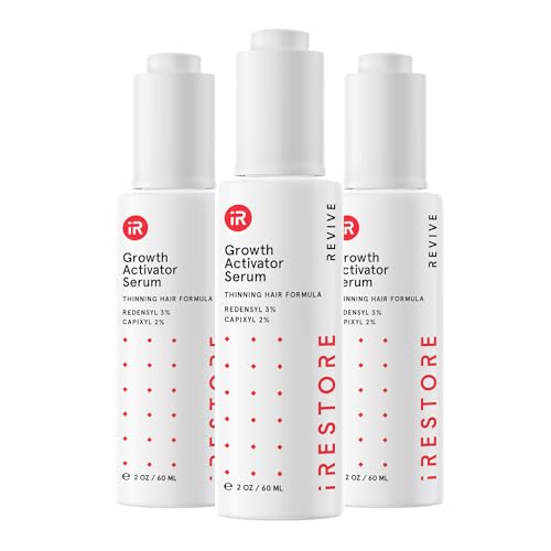 iRESTORE Scalp Serum | Hair Growth Serum for Women Men | Best for Hair Loss Hair Thinning | Aids Regrowth with Redensyl Biotin | Hydrates Scalp for Visibly Thicker Stronger Hair (2 Fl Oz, Pack of 3)
