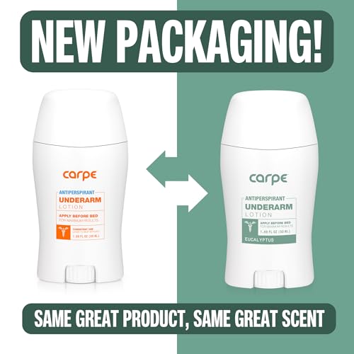 Carpe Underarm Antiperspirant and Deodorant, Pack of 3-WITH 3 FREE ON-THE-GO WIPES!