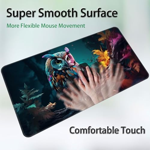 for MTG Game Playmat, for Magic TCG Rubber Play mat,Tabletop Card Playmats with Smooth Surface,Trading Card Inked Game Mat,Battle Game,Art Owl