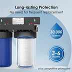 Waterdrop AP810 Whole House Water Filter, Replacement for 3M® Aqua-Pure® AP810, AP801, AP811, Whirlpool® WHKF-GD25BB, WHKF-DWHBB, 5 Micron, 10" x 4.5", Well & Tap Water Filter, Pack of 3