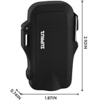 SUPRUS Waterproof 3 Modes of Flashlight Windproof Lighter Dual Arc Electric Rechargeable Dual Arc Plasma Lighters with Survival Emergency Whistle and Lanyard (Black,2 Packs)