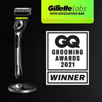 Gillette Labs Men's Razor Blade Refills with Exfoliating Bar, Compatible with Gillette Labs Razors, 10 Cartridges