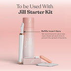 Jill Dermaplane Razor Refills | 4 Shave Sets, 8 Dermaplane Refill Blades | Sensitive Skin Razor Blades to Exfoliate & Smooth Skin