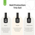 Beetles 3Pcs 15ml Builder Nail Gel with Top and Base Coat Set No Wipe Gel Top Coat Base Gel Builder Extension Gel for Nails Shine Finish and Long Lasting Nail Protection Gift for Women