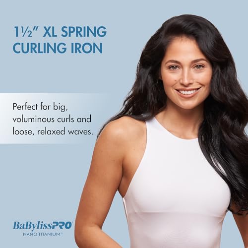 BaBylissPRO Nano Titanium Professional Curling Iron with Extended Barrel Perfect for Longer Hair