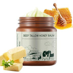 Beef Tallow for Skin, Beef Tallow and Honey Balm for Face and Body, Unscented Face Moisturizer, Deep Hydration & Sensitive Skin Care, 4.23oz