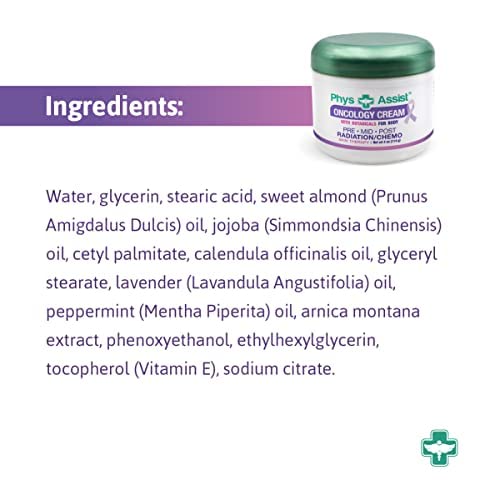 PhysAssist - Oncology Body Cream with Botanicals, 6 oz. Soothing and Hydrating to Stressed Skin. Made with Oils of Lavender, Calendula, and Peppermint. Non-Irritant, Clinically Tested.