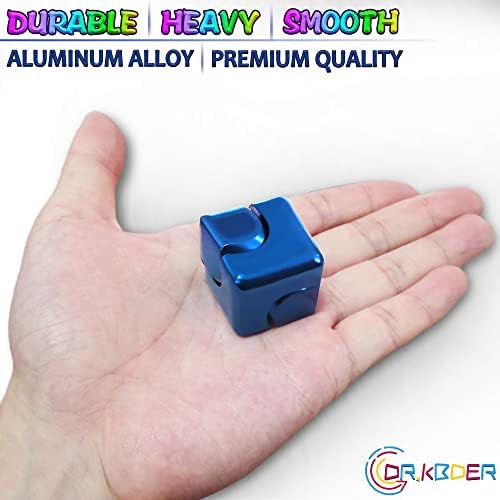 2pc Fidget Spinner Toys Cube Adults, Easter Basket Stuffers for Teens Metal EDC Cool Desk Gadgets Office Toys Small Anxiety Figette Sensory Toy, ADHD Tool Fingears Figet Stress Valentine Gift for Boy